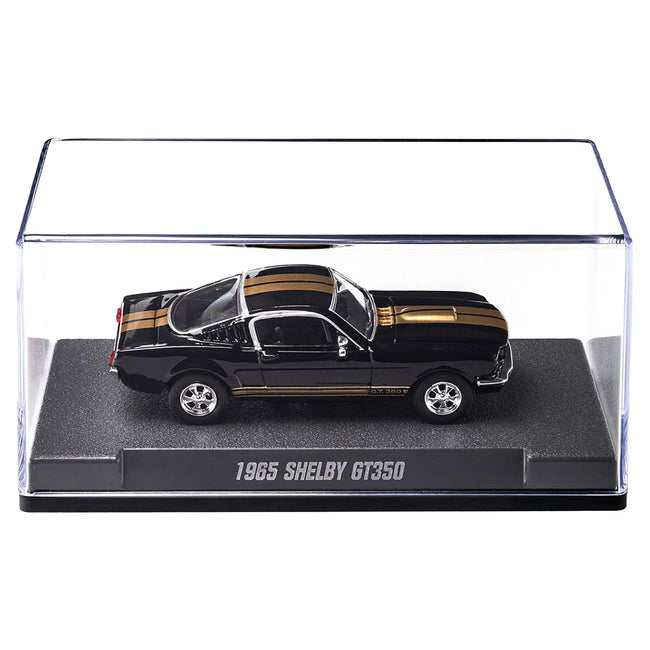 1965 Shelby GT350 Black with Gold Stripes "Collection" Series 1/64 Diecast Model Car by Majorette