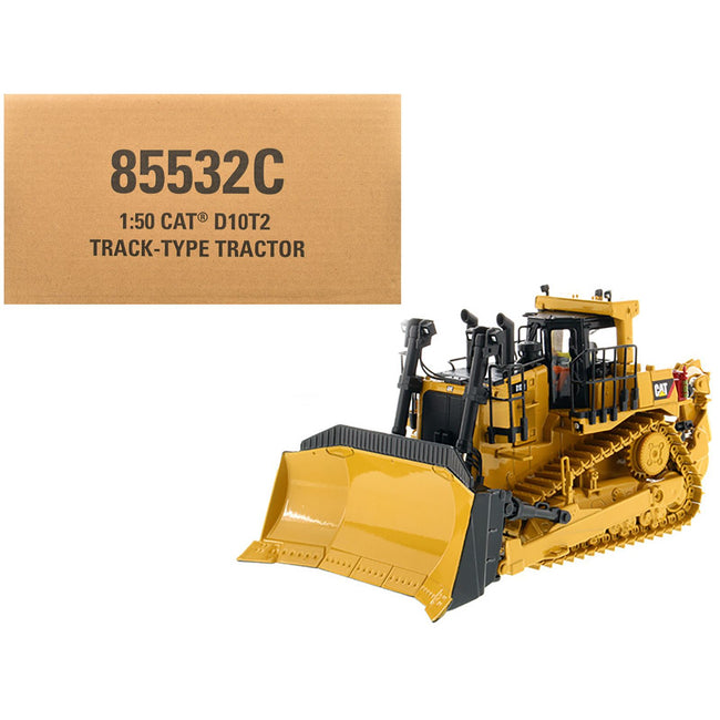 CAT Caterpillar D10T2 Track Type Tractor Dozer with Operator "Core Classics Series" 1/50 Diecast Model by Diecast Masters