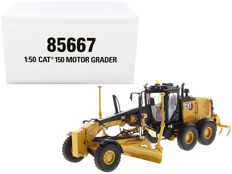 CAT Caterpillar 150 Motor Grader with Operator "High Line Series" 1/50 Diecast Model by Diecast Masters