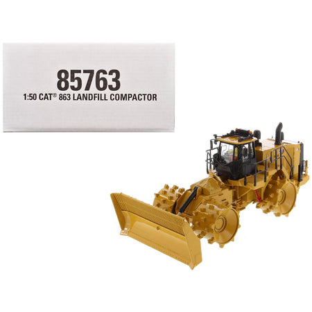 CAT Caterpillar 836 Landfill Compactor Yellow "High Line" Series 1/50 Diecast Model by Diecast Masters