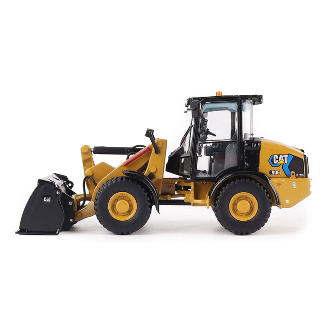 CAT Caterpillar 906 Electric Compact Wheel Loader Yellow with Operator "High Line Series" 1/50 Diecast Model by Diecast Masters