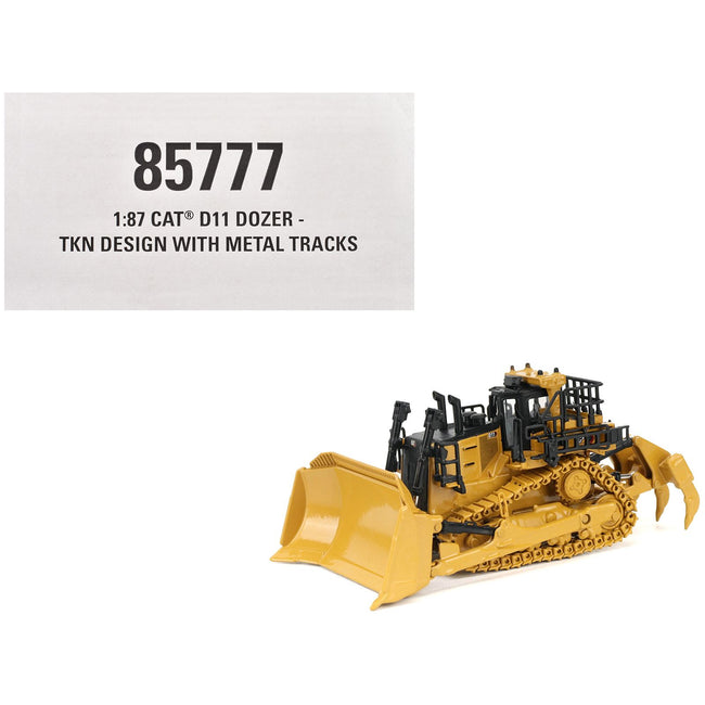 CAT Caterpillar D11 Track Type Dozer TKN Design Yellow "High Line" Series 1/87 (HO) Diecast Model by Diecast Masters