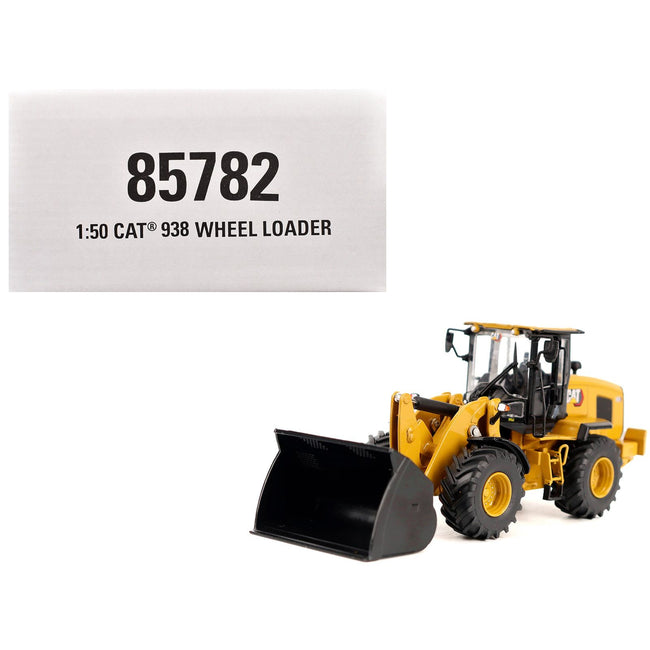 CAT Caterpillar 938 Wheel Loader with Operator Yellow "High Line" Series 1/50 Diecast Model by Diecast Masters