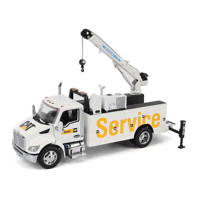 Kenworth T380 Auto-Crane Titan 85 Truck with Miller EnPak White "Transport Series" 1/50 Diecast Model by Diecast Masters