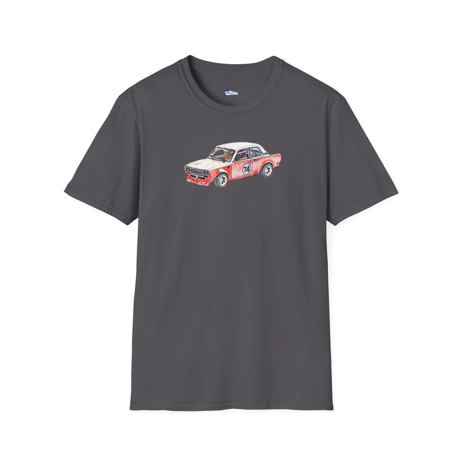 JDM Datsun 510 Trans-AM T-Shirt, Racing Car Sketch Art Tee, Automotive