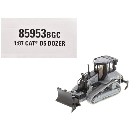 CAT Caterpillar D5 Track-Type Dozer "Centennial" Gray with Operator "High Line Series" 1/87 (HO) Diecast Model by Diecast Masters