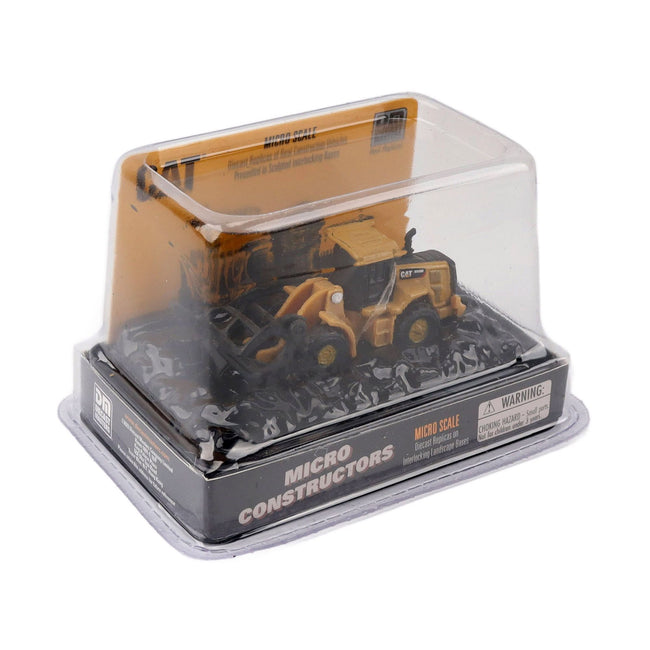 CAT Caterpillar 950M Wheel Loader (Log Fork Version) Yellow "Micro-Constructor" Series Diecast Model by Diecast Masters