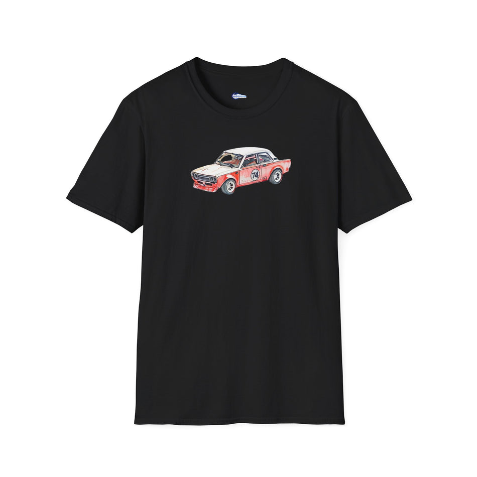 JDM Datsun 510 Trans-AM T-Shirt, Racing Car Sketch Art Tee, Automotive