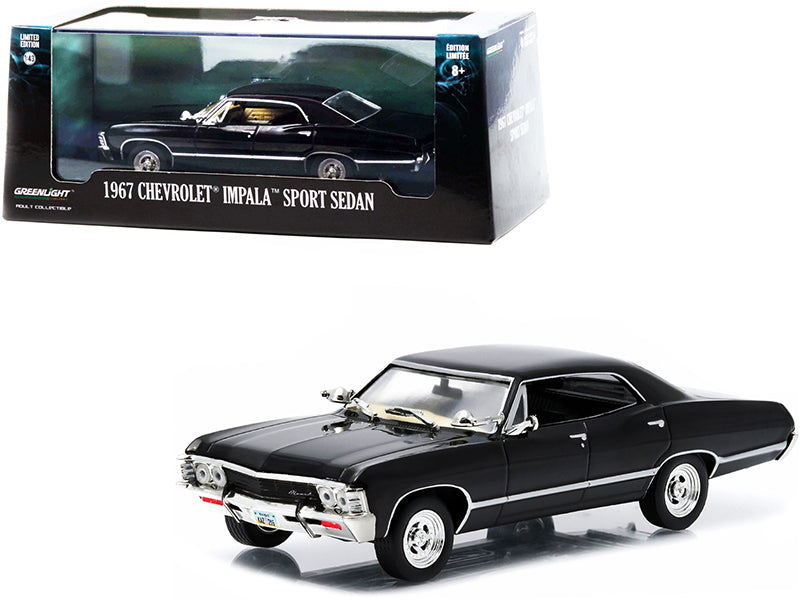 1967 Chevrolet Impala Sport Sedan Tuxedo Black 1/43 Diecast Model Car by Greenlight