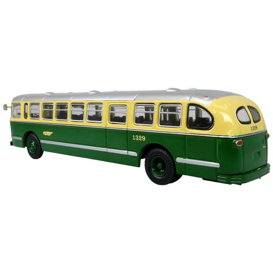 1952 CCF-Brill CD-44 Transit Bus PTC (Philadelphia Transportation Company) "R Frankford-Pratt Elevated Station" "Vintage Bus & Motorcoach Collection" 1/87 (HO) Diecast Model by Iconic Replicas