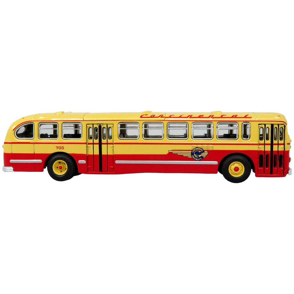 1952 CCF-Brill CD-44 Transit Bus Continental Trailways "Dallas" "Vintage Bus & Motorcoach Collection" 1/87 (HO) Diecast Model by Iconic Replicas