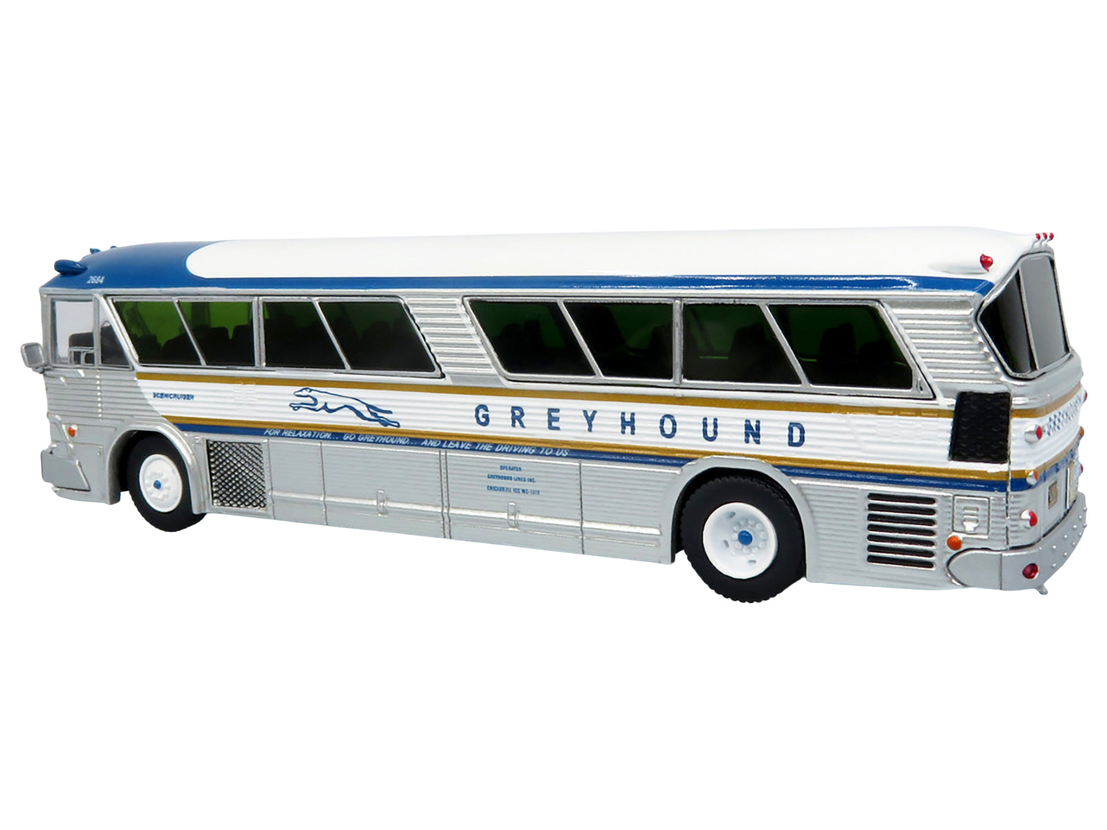 Greyhound bus model.