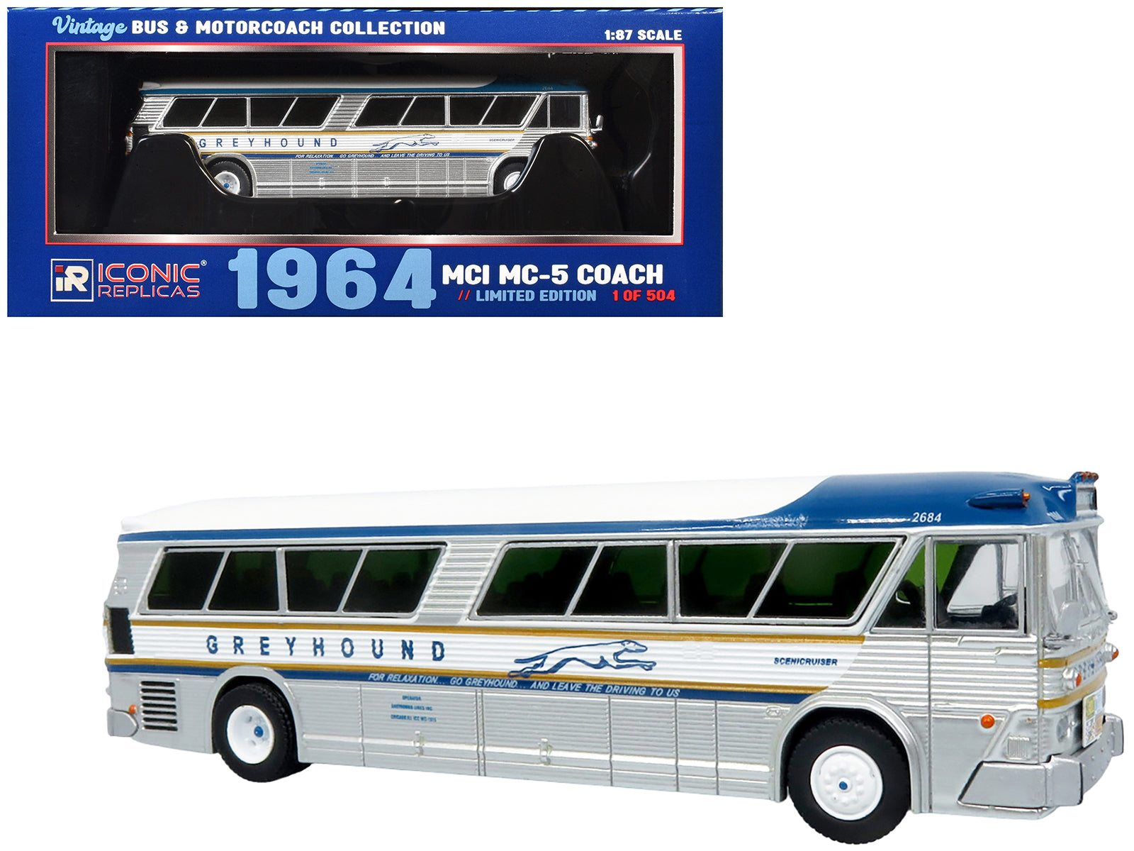 1964 Greyhound MCI MC-5 Coach model bus