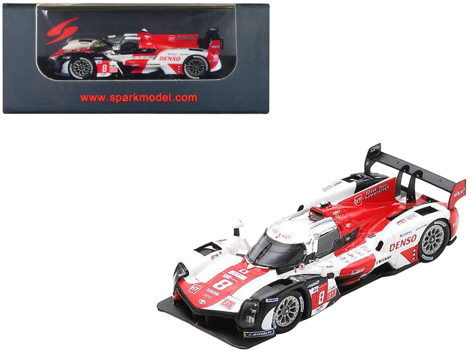 Toyota GR010 Hybrid #8 Sebastien Buemi - Brendon Hartley - Kazuki Nakajima "Toyota Gazoo Racing" 2nd Place 24 Hours of Le Mans (2021) 1/87 (HO) Diecast Model Car by Spark