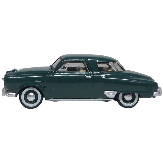 1950 Studebaker Champion Starlight Coupe Aqua Green 1/87 (HO) Scale Diecast Model Car by Oxford Diecast