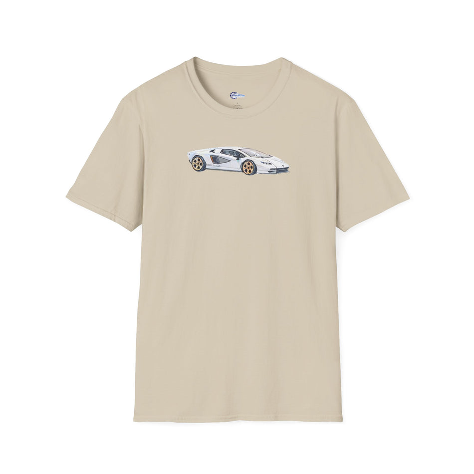 Sketch Art-Lamborghini Countach LPI 800-4 inspired -White T-Shirt Car Enthusiast