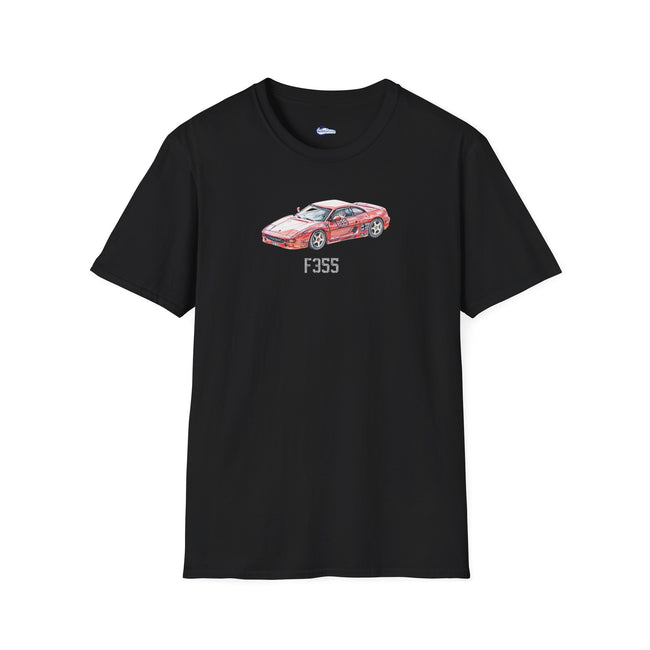 Ferrari F355 Supercar Sketch-Art Motorsport T-Shirt