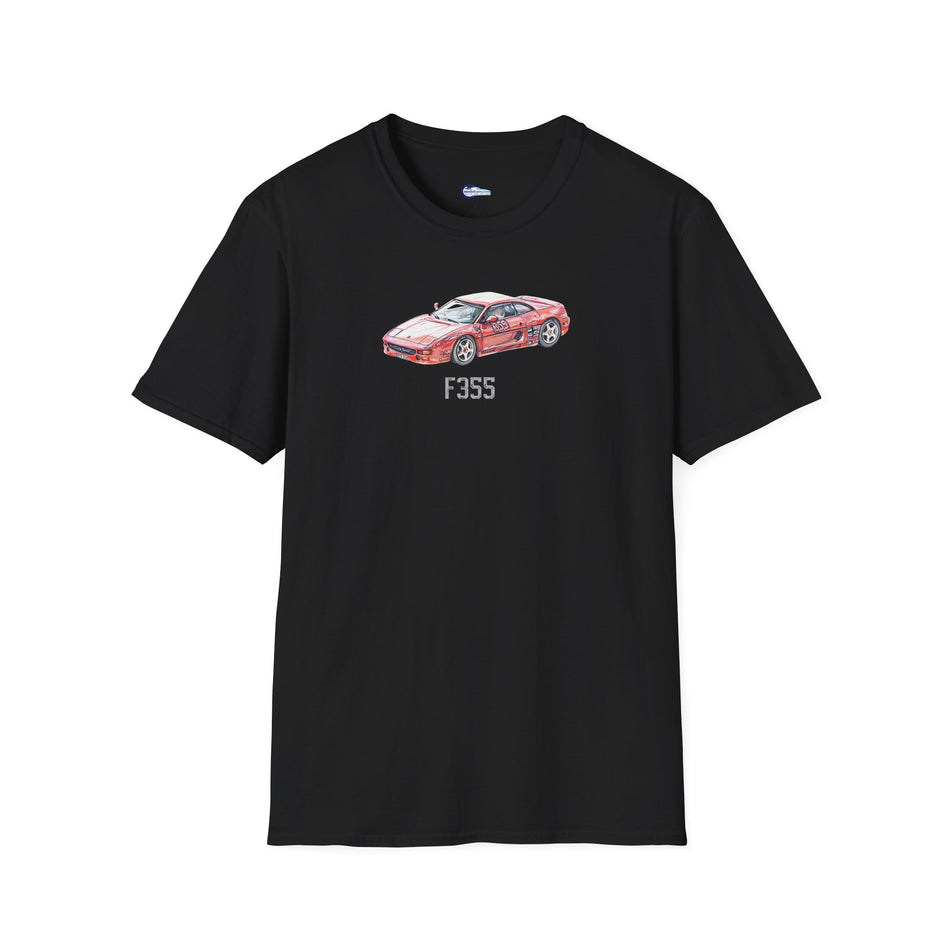 Ferrari F355 Supercar Sketch-Art Motorsport T-Shirt