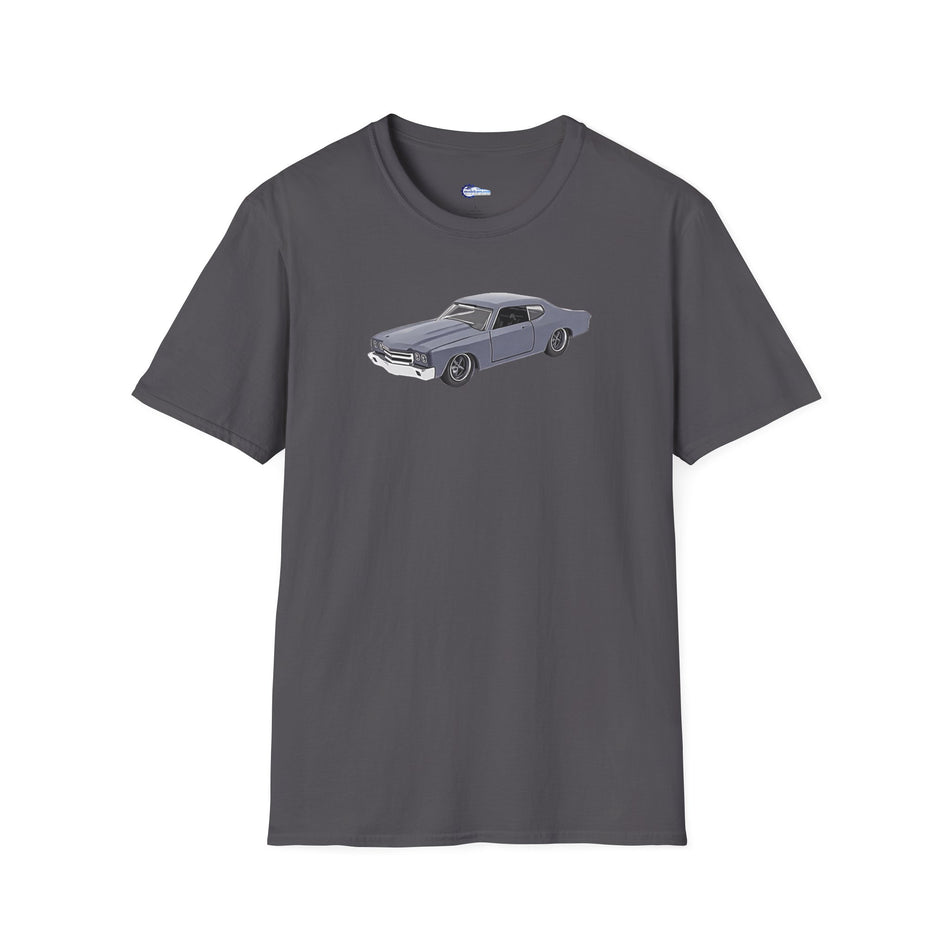 Chevrolet Chevelle SS Primer Grey Cartoon Styling - Fast and Furious Inspired T-Shirt - American Muscle