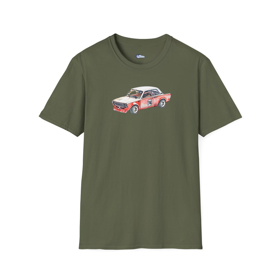 JDM Datsun 510 Trans-AM T-Shirt, Racing Car Sketch Art Tee, Automotive