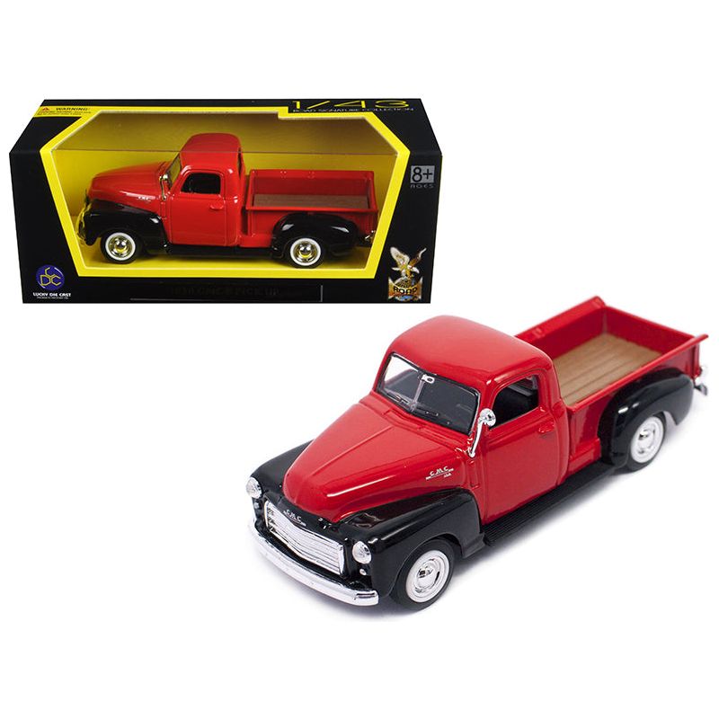 1950 GMC Pickup Truck Red and Black 1/43 Diecast Model Car by Road Signature