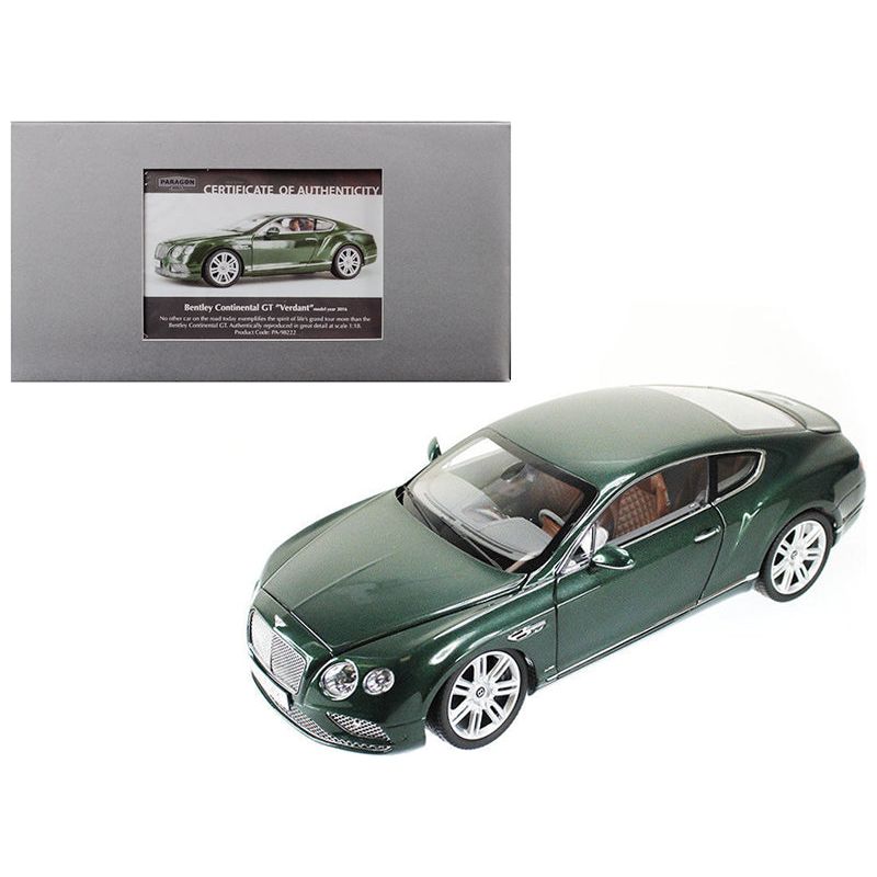 2016 Bentley Continental GT LHD Verdant Green 1/18 Diecast Model Car by Paragon