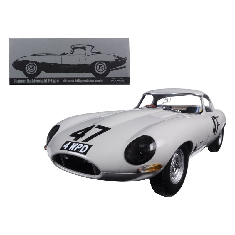 1963 Jaguar Lightweight E-Type #47 "Coombs 4 WPD" 1/18 Diecast Model Car by Paragon