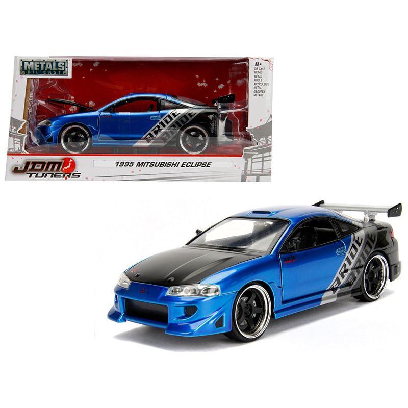 1995 Mitsubishi Eclipse "Bride" Blue "JDM Tuners" 1/24 Diecast Model Car by Jada