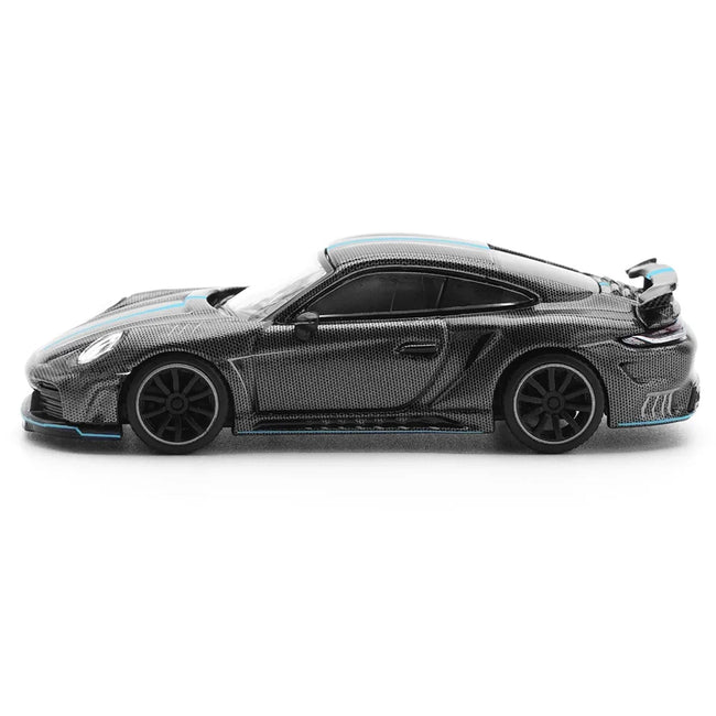 992 Stinger GTR Carbon Edition with Blue Stripe 1/64 Diecast Model Car by Pop Race-Pop Race-ModelCars.com