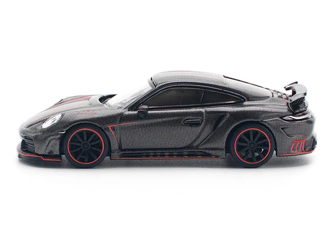 992 Stinger GTR Carbon Edition with Red Accents 1/64 Diecast Model Car by Pop Race-Pop Race-ModelCars.com