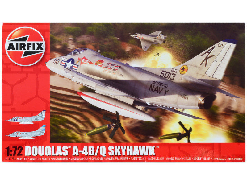 Level 1 Model Kit Douglas A-4B/Q Skyhawk Aircraft with 2 Scheme Options 1/72 Plastic Model Kit by Airfix