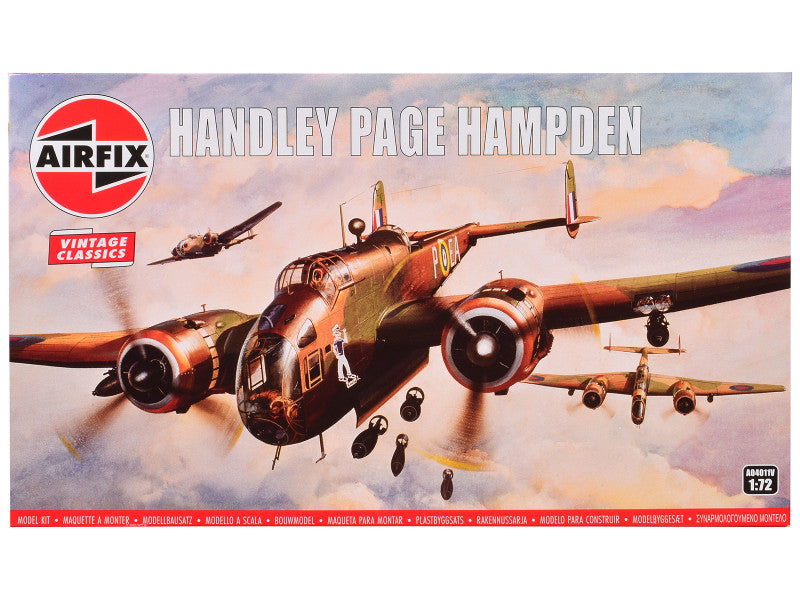 Level 2 Model Kit Handley Page Hampden Bomber Aircraft 1/72 Plastic Model Kit by Airfix