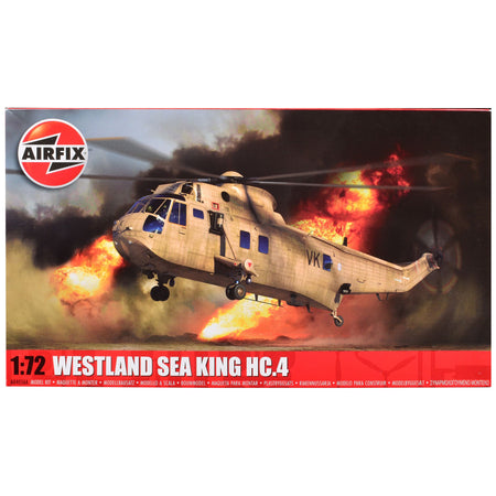 Level 3 Model Kit Westland Sea King HC.4 Helicopter with 2 Scheme Options 1/72 Plastic Model Kit by Airfix