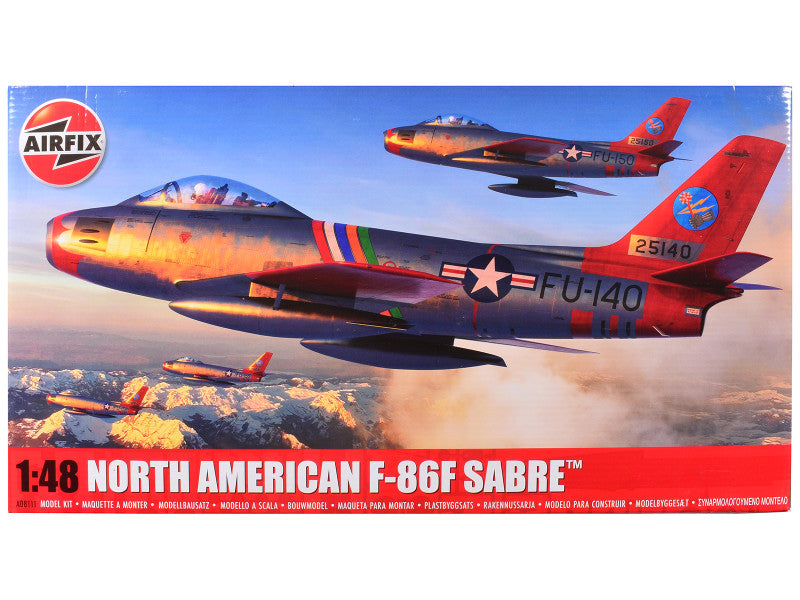 Level 2 Model Kit North American F-86F Sabre Aircraft with 2 Scheme Options 1/48 Plastic Model Kit by Airfix $54.49