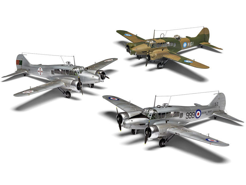 Level 3 Model Kit Avro Anson Mk.I Aircraft with 3 Scheme Options 1/48 Plastic Model Kit by Airfix