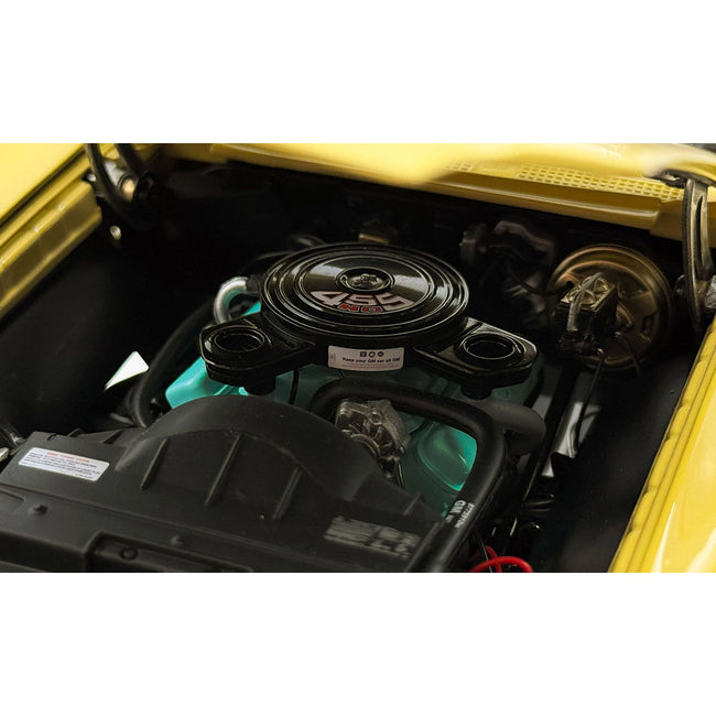 1972 Pontiac GTO LeMans Monarch Yellow with GTO Stripes and White Vinyl Top Limited Edition to 264 pieces Worldwide 1/18 Diecast Model Car by ACME