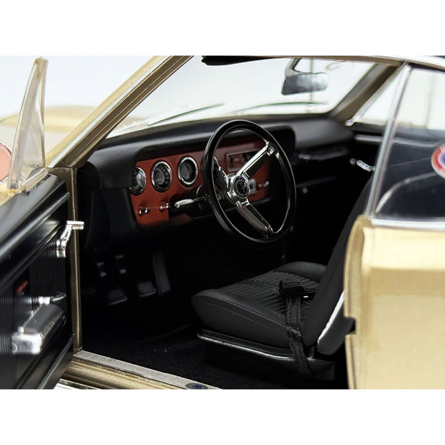 1966 Pontiac GTO "Car Craft Magazine Test Car" Gold Metallic with Black Top and Graphics Limited Edition to 300 pieces Worldwide 1/18 Diecast Model Car by ACME