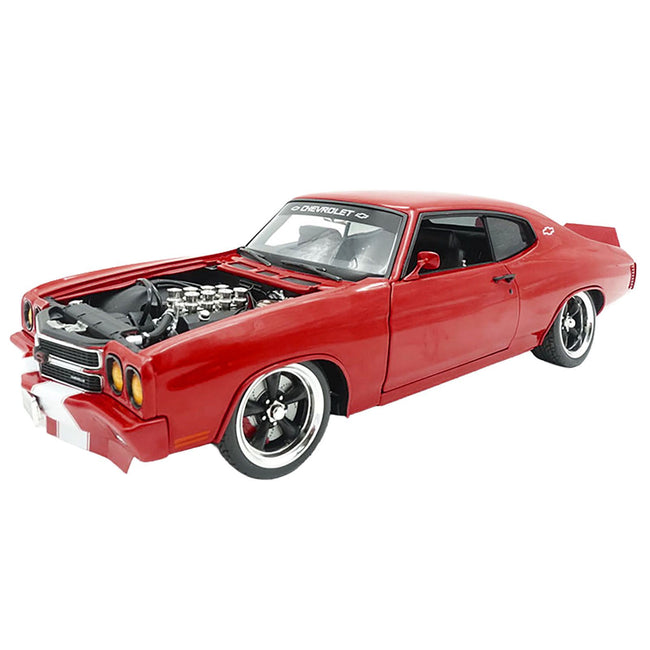 1970 Chevrolet Chevelle SS "Red Eye" Red with White Stripes Limited Edition to 354 pieces Worldwide 1/18 Diecast Model Car by ACME