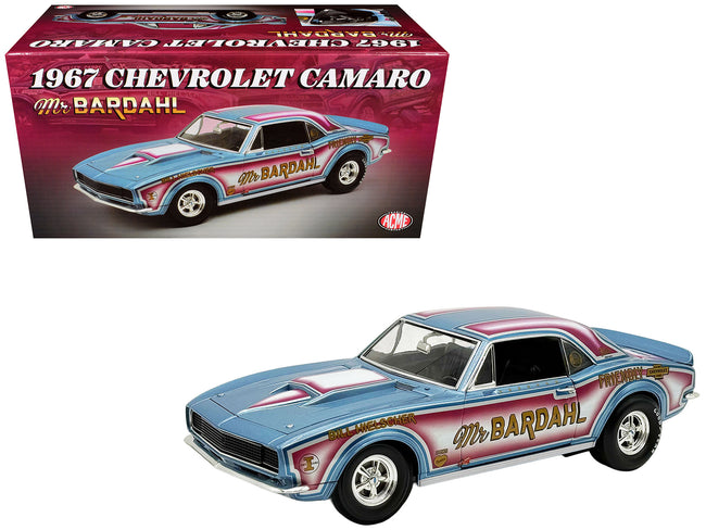 1967 Chevrolet Camaro "Mr. Bardahl Drag Car" Blue Metallic with Red and White Graphics Limited Edition to 312 pieces Worldwide 1/18 Diecast Model Car by ACME