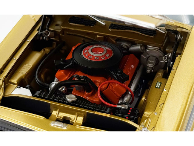 1971 Dodge Challenger R/T GY8 Gold Metallic with Black Stripes and Black Vinyl Top Limited Edition to 360 pieces Worldwide 1/18 Diecast Model Car by ACME