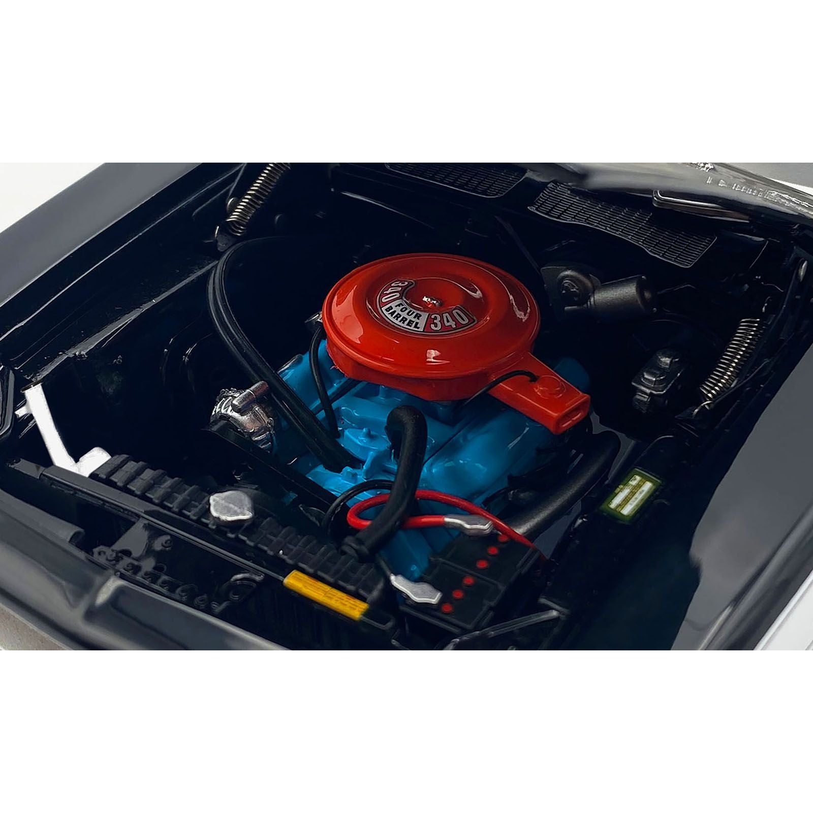 1972 Plymouth Cuda 340 Black with White Stripes Top and Interior