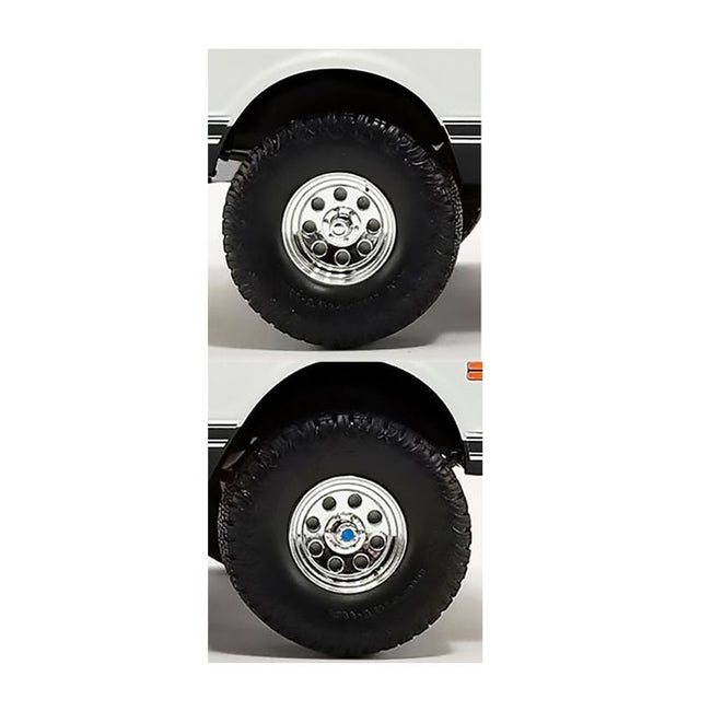 "Offroad" 35" Mag Wheel and Tire Set of 4 pieces from 1971 Chevrolet K5 Blazer for 1/18 Scale Models by ACME
