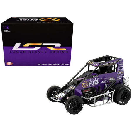 Midget Sprint Car #39 Logan Seavey "Victory Fuel" Swindell Speedlab (2025) 1/18 Diecast Model Car by ACME