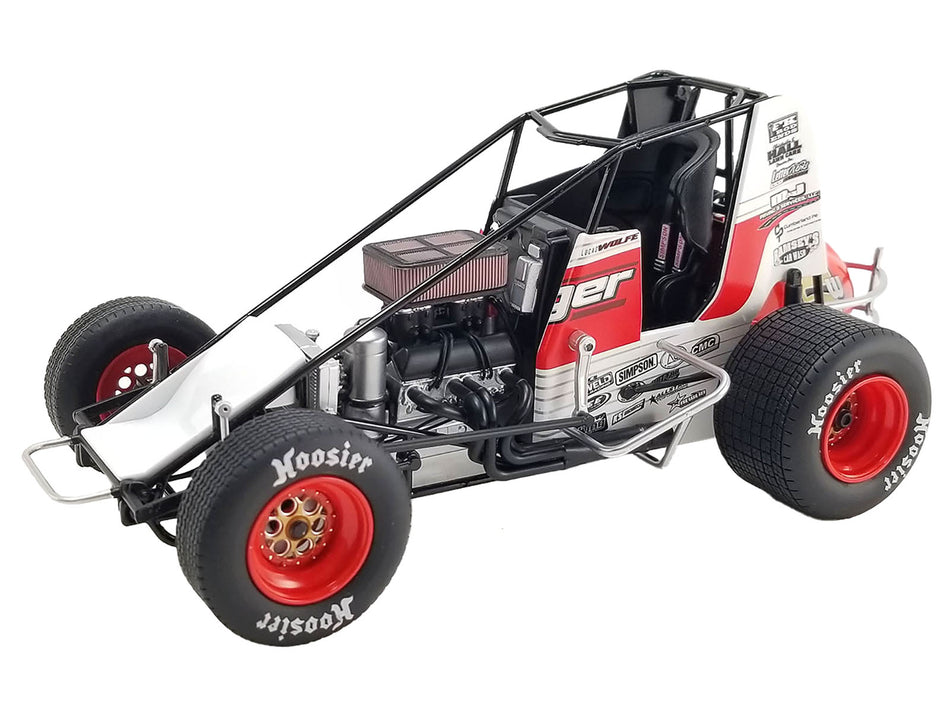 Winged Sprint Car #5W Lucas Wolfe "Old Milwaukee" Allebach Racing "World of Outlaws" (2024) 1/18 Diecast Model Car by ACME