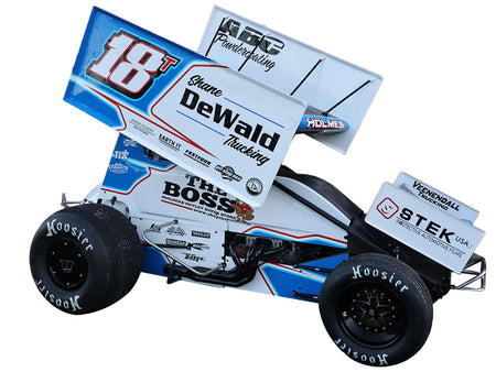 Winged Sprint Car #18T Tanner Holmes "Shane Dewald Trucking - The Boss" Tanner Holmes Racing "World of Outlaws" (2024) 1/18 Diecast Model Car by ACME