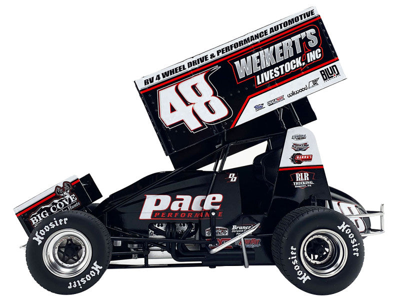 Winged Sprint Car #48 Danny Dietrich "Weikert's Livestock Inc." Gary Kauffman Racing (2024) 1/18 Diecast Model Car by ACME