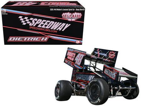 Winged Sprint Car #48 Danny Dietrich "Weikert's Livestock - Speedway Cars" (2026) 1/18 Diecast Model Car by ACME