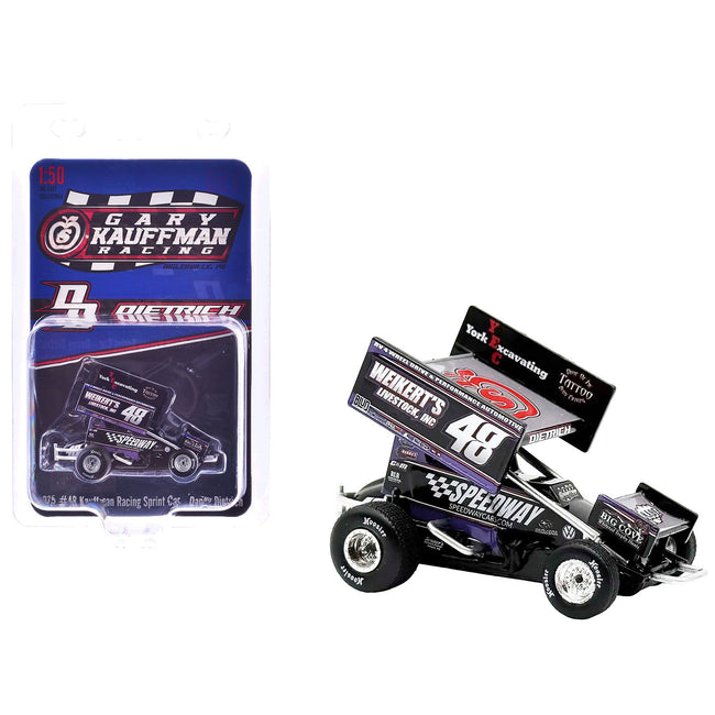 Winged Sprint Car #48 Danny Dietrich "Weikert's Livestock - Speedway Cars" Gary Kauffman Racing (2025) 1/50 Diecast Model Car by ACME