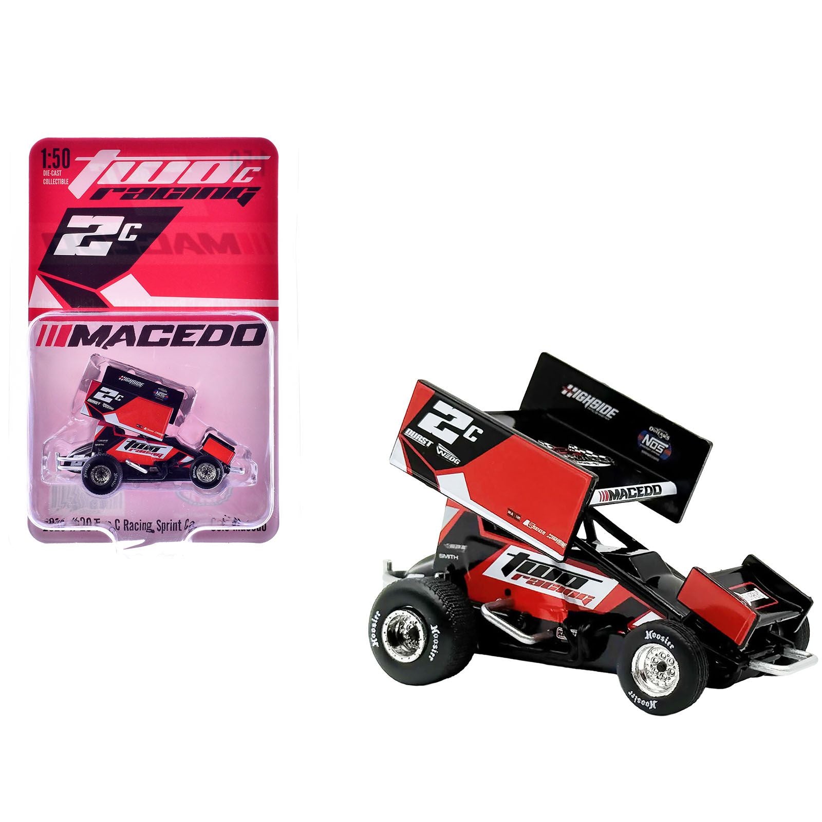 Winged Sprint Car #2C Cole Macedo "Two C Racing" (2025) 1/50 Diecast M ...