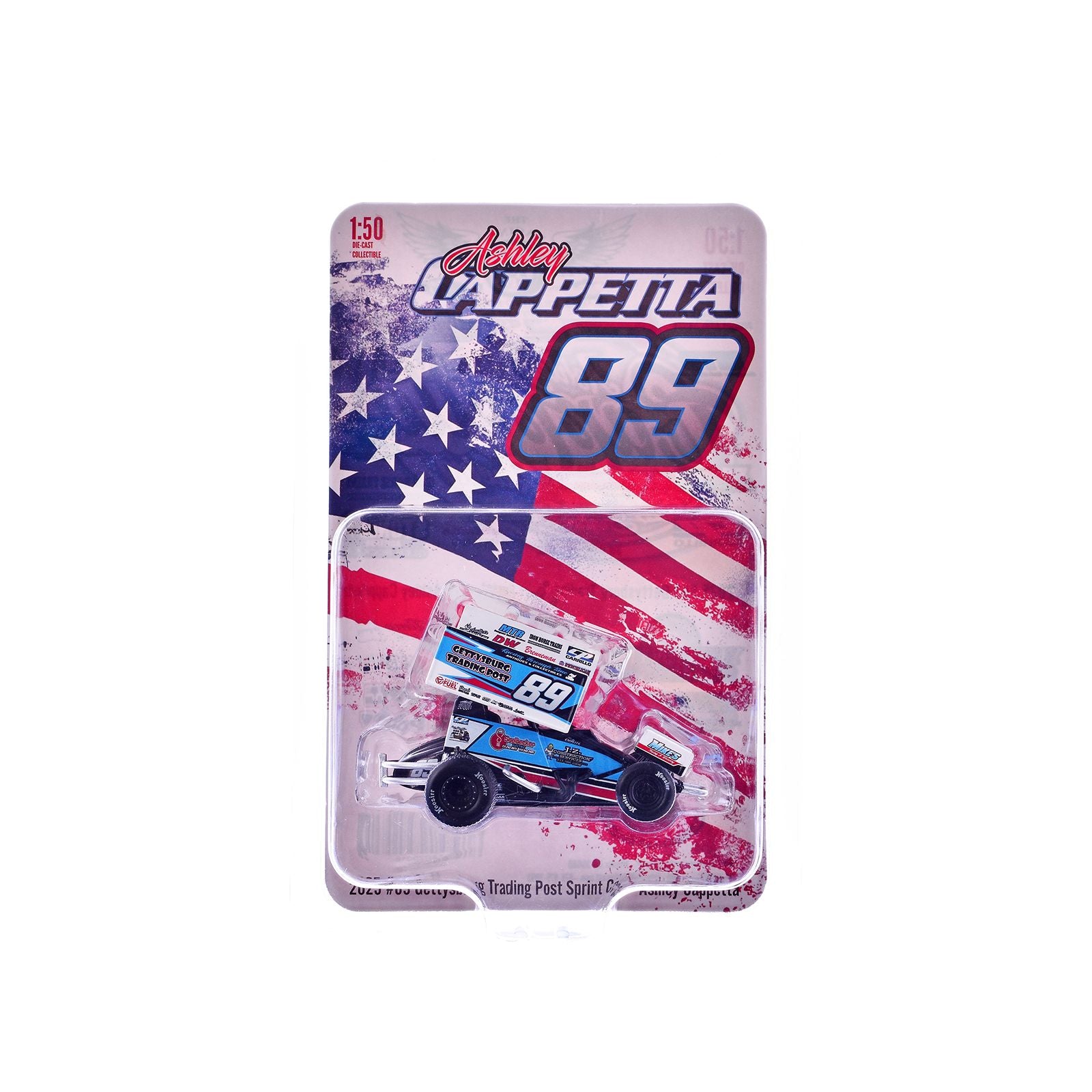 Winged Sprint Car #89 Ashley Cappetta "Gettysburg Trading Post" (2025) 1/50 Diecast Model Car by ACME